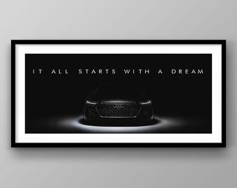 Audi RS6 Avant Digital Art Print | Modern Car Wall Art | Sportscar Poster | Frame TV Art | RS6 Printable Download | TV Art Decor