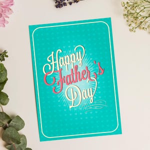 Carte imprimable pliable pour la fête des pères, Carte numérique pour la fête des pères, Carte de voeux, Carte amour, Carte vierge imprimable, Carte pliable