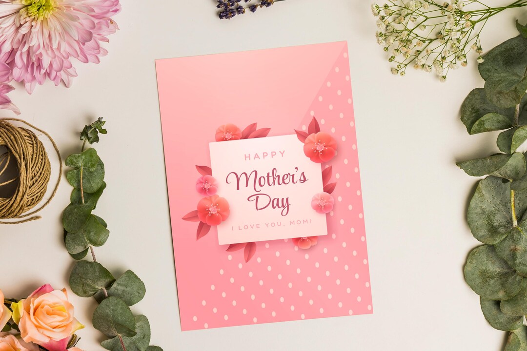 Mother's Day Foldable Printable Card, Digital Mothers Day Card ...