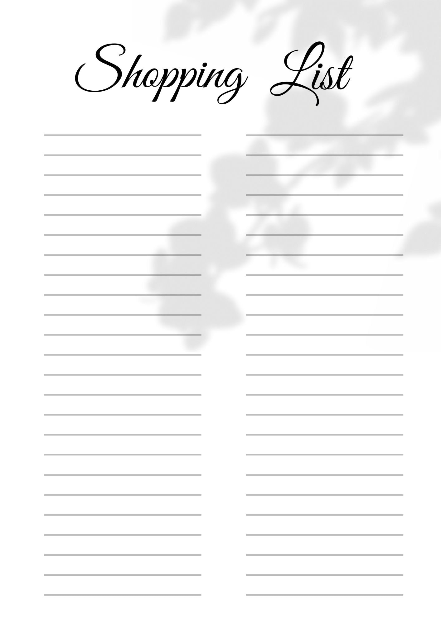 Weekly Meal Planner Shopping List Etsy
