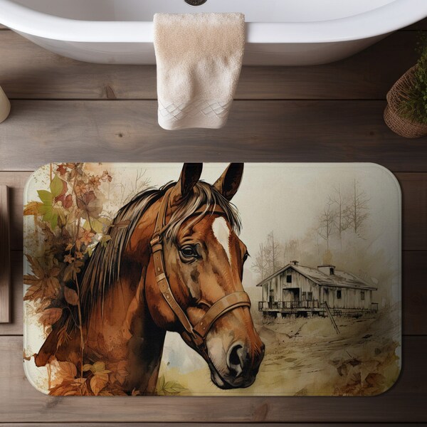 Horse Bath Mat Etsy