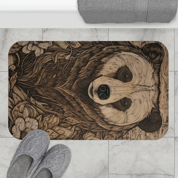 Wood Bath Mat Etsy
