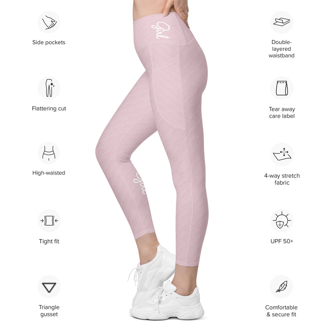 Girl Body Boho Peppermint Pink Gradient Womens Leggings With - Etsy