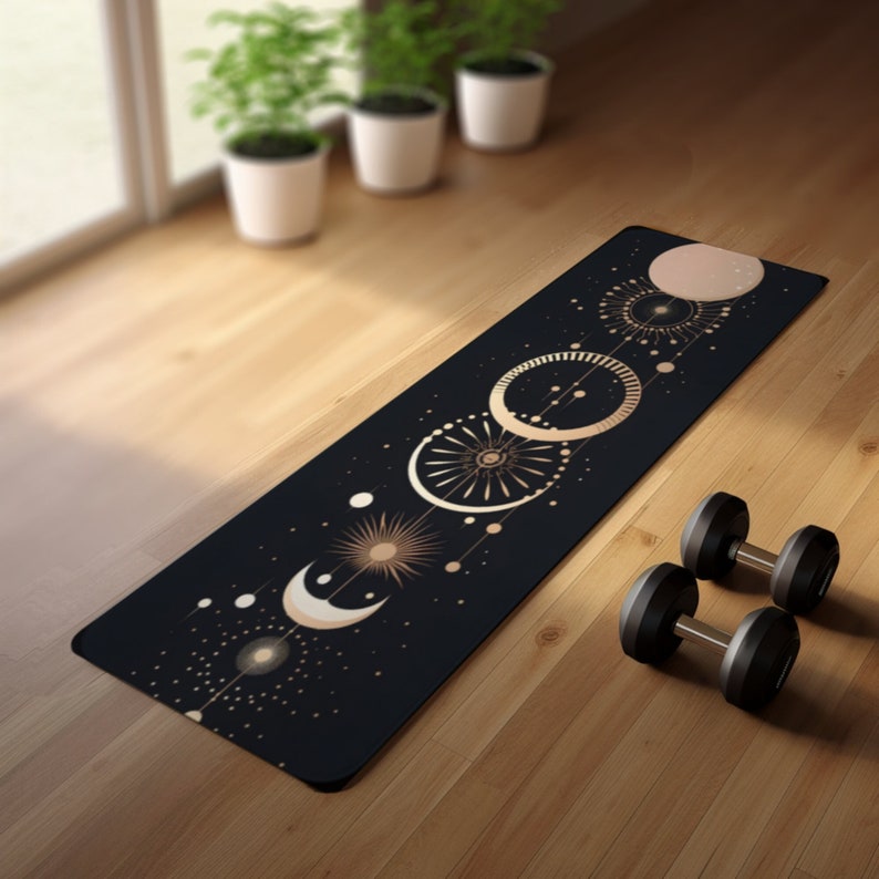 Celestial Yoga Mat Lightweight Travel Workout Accessory image 1