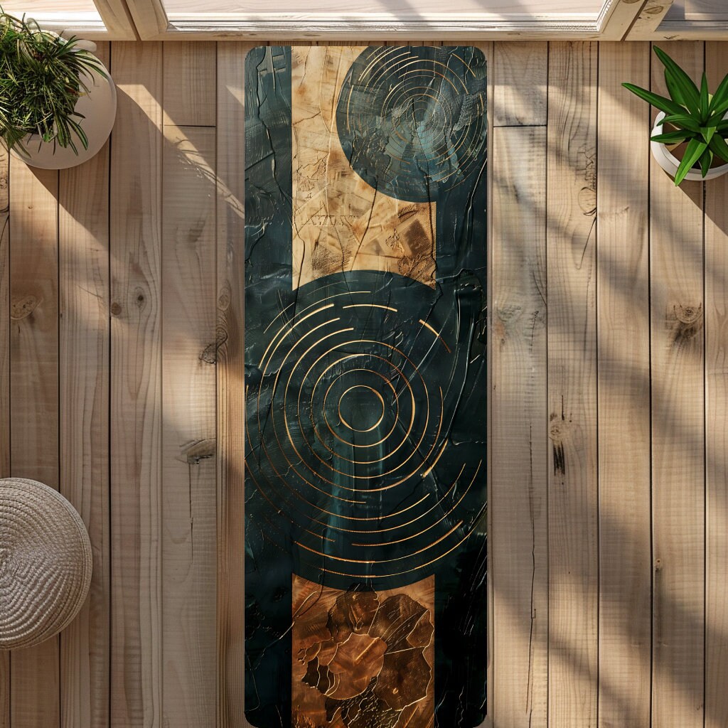 Abstract Zen Yoga Mat Eco-Friendly Non-Slip Designer Print