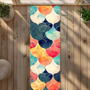 Colorful Abstract Yoga Mat Suede Non-Slip