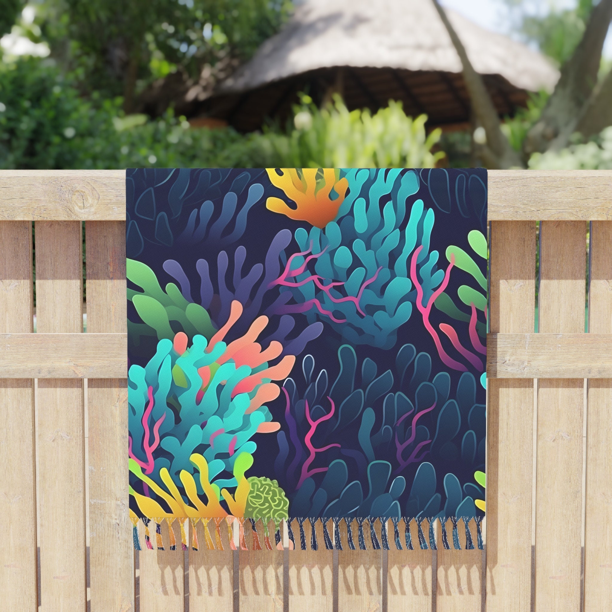 Coral Boho Beach Cloth Summer Blanket Beach Towel Beach Decor Etsy