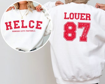 Travis Kelce Sweatshirt, Kansas City Football, Lover 87 Sweatshirt, Travis and Taylor Sweatshirt, Travis Kelce Crewneck Sweatshirt