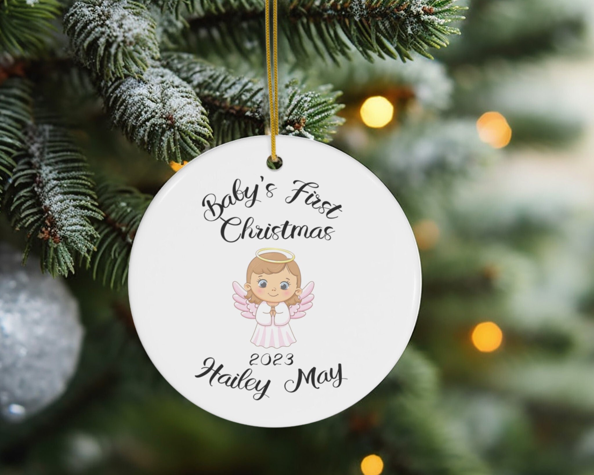 Baby's first store christmas angel ornament