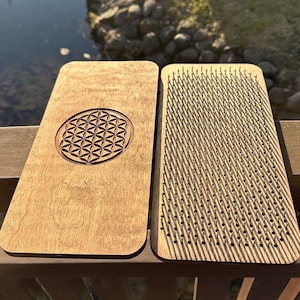 Born Brown Pitch WOOD SADHU BOARD With Copper Nails – Lightweight Yoga And Meditation Tool For Mindfulness And Balance – Perfect For Yoga