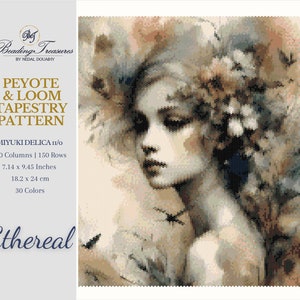 ETHEREAL | ペヨーテ タペストリー パターン、織機タペストリー パターン、大きな偶数ペヨーテ、大きなペヨーテ パターン、デリカ パターン、大きな織機パターン