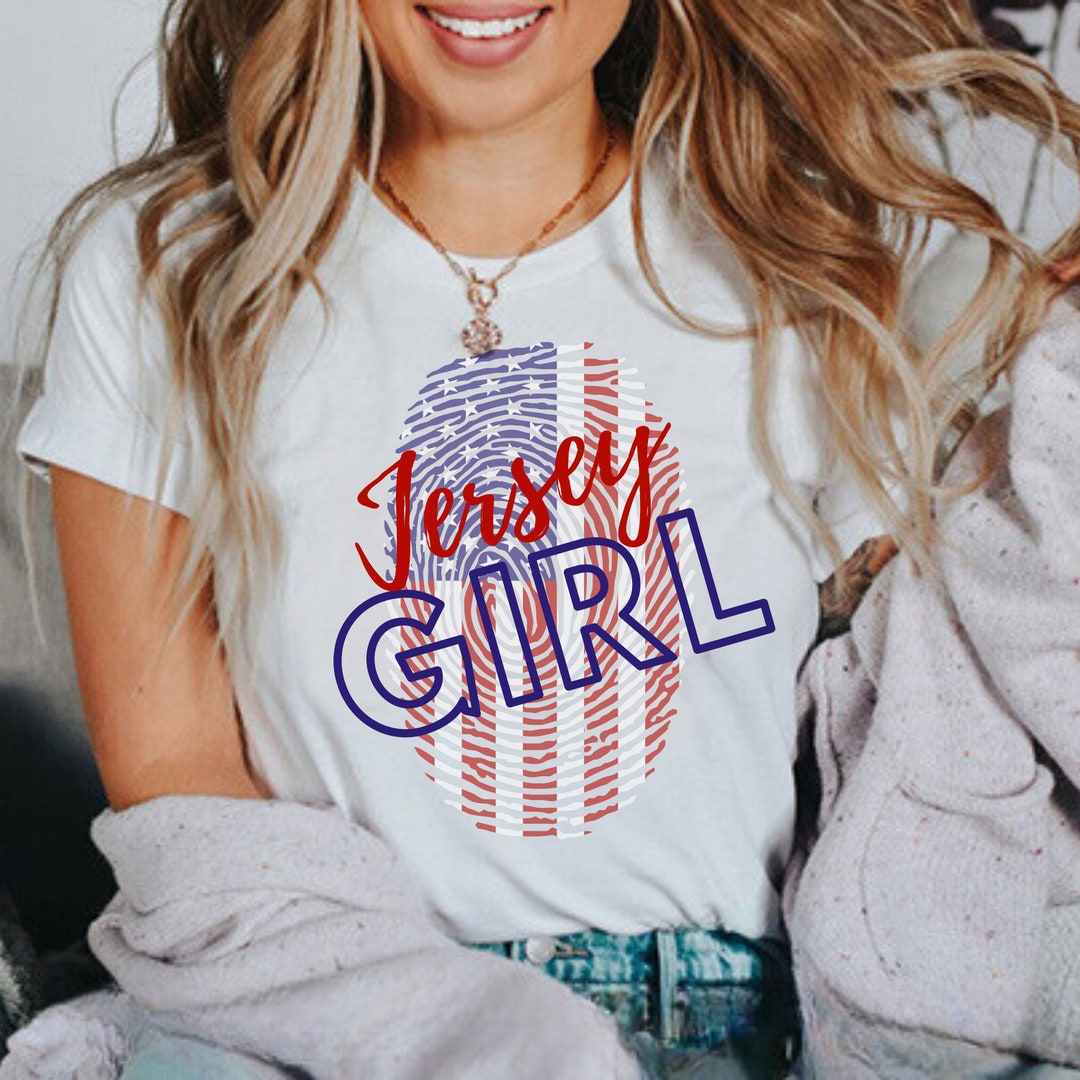 Jersey Girl Shirt New Jersey Shirt American Finger Print Tee American ...