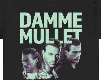 Camiseta de héroe de acción con salmonetes, camiseta de Jean Claude Van Damme, regalo para fanáticos de películas de los años 80 y 90, camiseta de algodón unisex