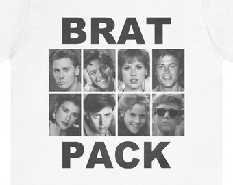 Brat Pack, camiseta de los 80, Pretty In Pink, Breakfast Club, Sixteen Candles, St. Elmo's Fire, años 80, New Wave, unisex, camiseta de manga corta de jersey