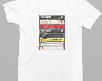 The Smiths, Morrissey, Johnny Marr, Cassettes, Andy Rourke, Mike Joyce, Cassette Tapes, 80s bands, Unisex Short Sleeve Tee