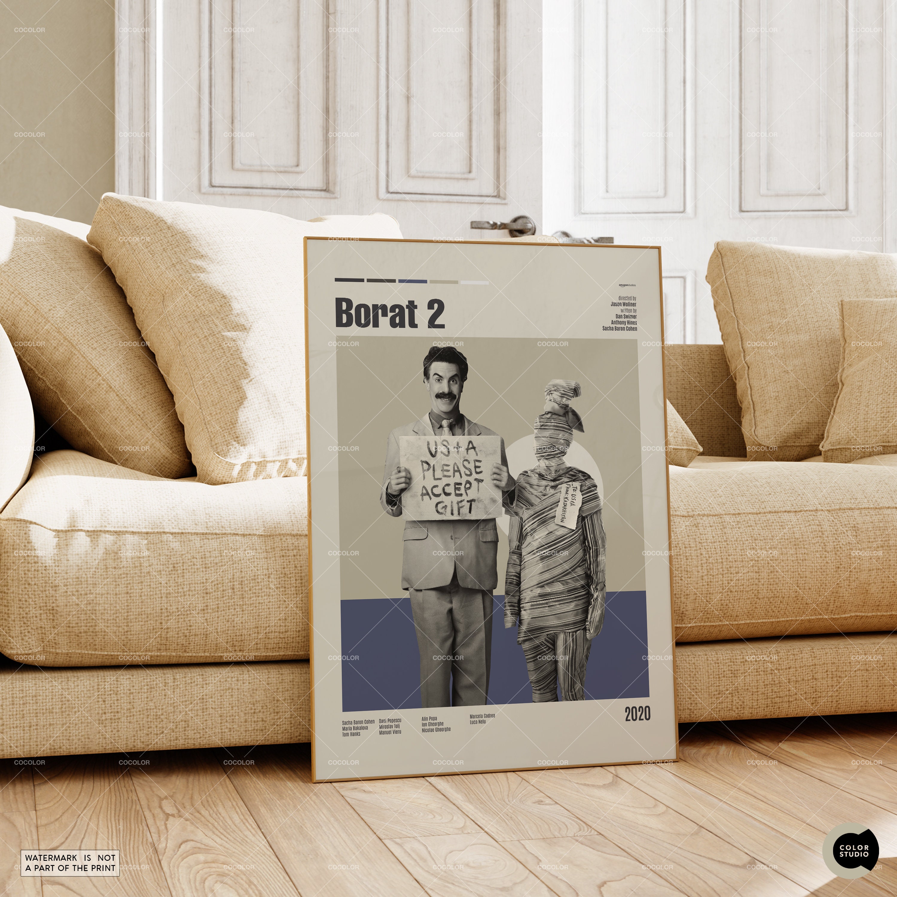 Borat 2 Retro Movie Poster Midcentury Modern Retro Tv Show - Etsy