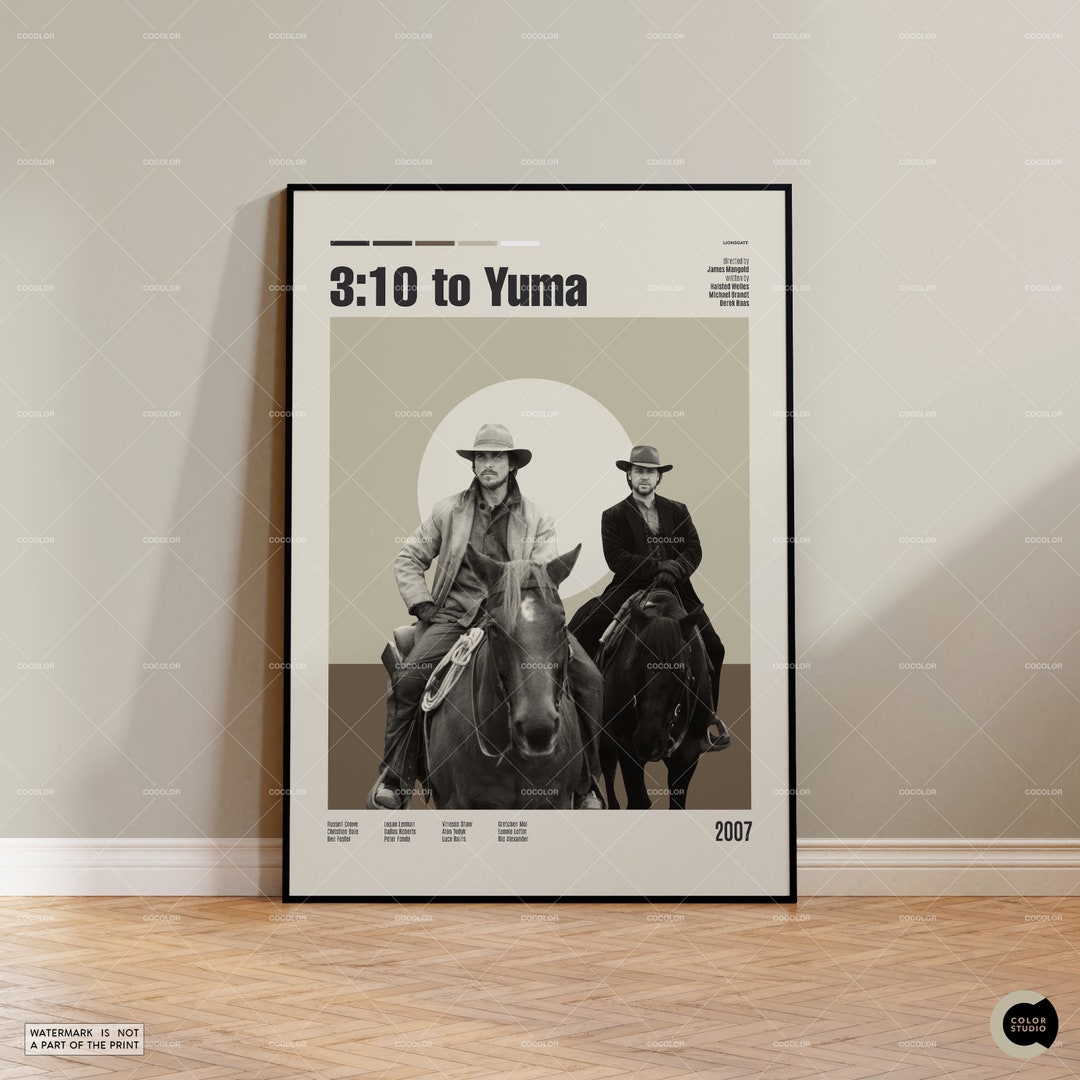310 to Yuma Retro Movie Poster Midcentury Modern Retro Tv Etsy