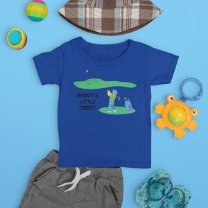 Daddy&#39;s little Caddy classic fit light fabric tee, super cute golf shirt for Daddy&#39;s biggest fan, fun little golf tee for your little one.