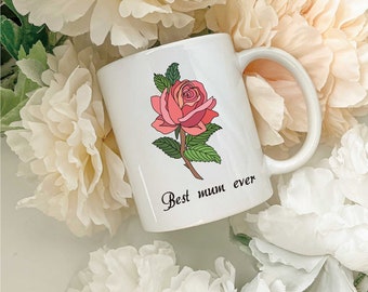 Mug personnalisé pour le mois de naissance, tasse jardin de grand-mère avec fleurs de naissance, tasse à café personnalisée avec fleurs pour anniversaire, cadeaux de baby shower, cadeaux de nouvelle maman