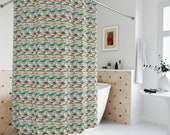 Palm Springs Midcentury Modern Polyester Shower Curtain