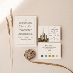 Plantillas de la suite de bodas SUD – Descarga instantánea – Paquete de bodas editable – Inserto de sellado del templo de Brigham City Utah – Editar en CANVA–IMPRIMIBLE