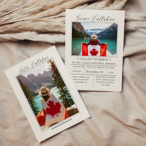 Genade | LDS Mission Farewell Invitation Template – Instant Download – Bewerkbare missie uitnodiging – Genderneutraal – Bewerken in CANVA – PRINTBAAR