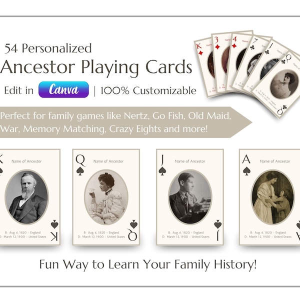 Playing Card Template Canva Etsy Playing Card Template Canva Etsy