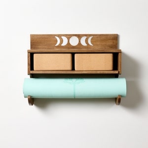 Moon Yoga Mat Holder - Moon Yoga Mat Wall Rack - Moon Yoga Mat Storage