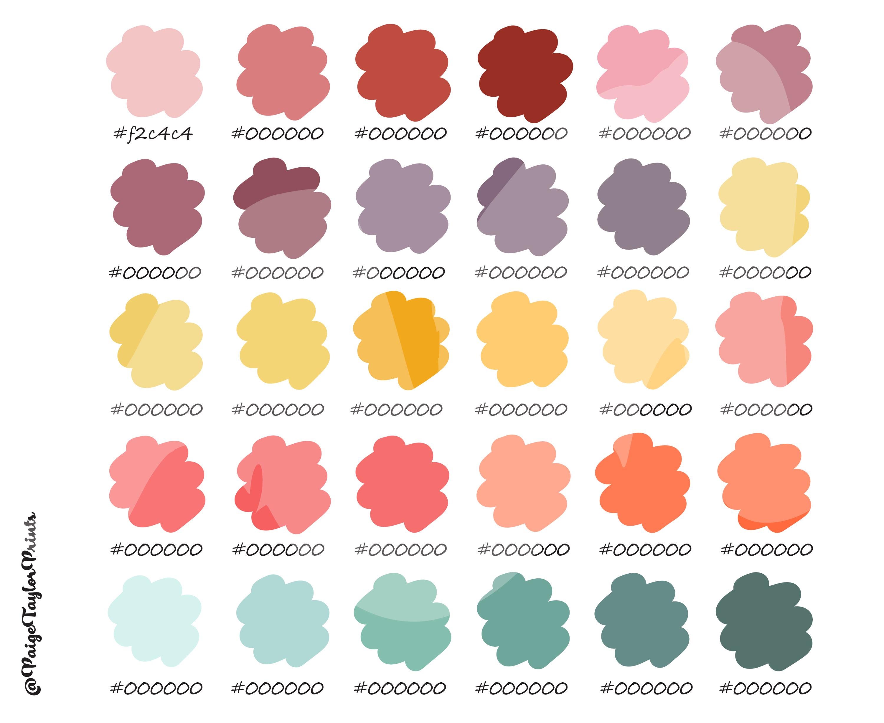 Afternoon Tea Procreate Color Palette, Colorful Palette, Color Palette ...
