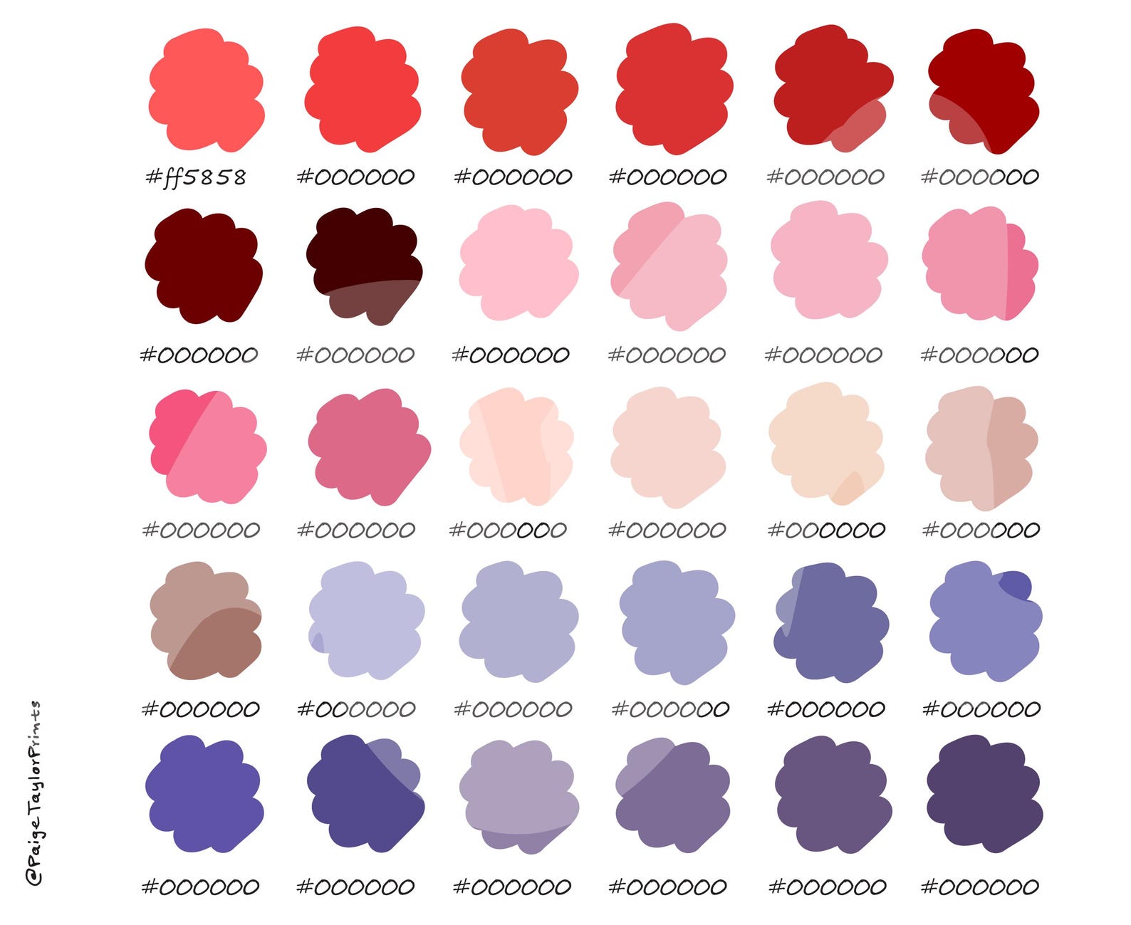 Mushroom Berries Procreate Color Palette, Colorful Palette, Color ...