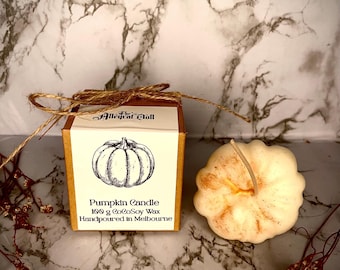 Handmade Pumpkin Candle: Fall Decor, Soy Wax Candle