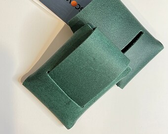 Leather Cardholder - handcrafted everyday carry on -  Minimalist No-Stitch Fold Wallet