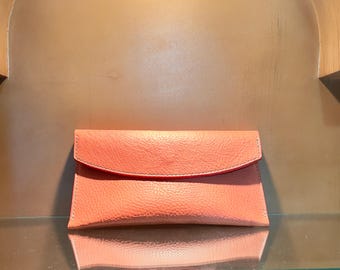 Leather Money Envelope / hand clutch / cash wallet