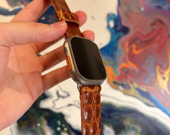 Leather Apple Watch Band: Handcrafted watch strap - Italian veg. tan.
