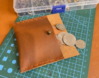 Leather Coin Pouch Pattern: DIY Envelope Style (PDF Download)