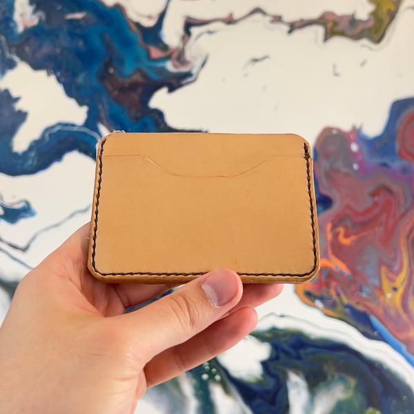 leather craft wallet pattern - Minimalist - DIY wallet - Flat card wallet pattern - craft your own -  digital download - handcraft