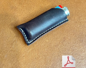 Leather Lighter Case PDF Pattern, DIY Leathercraft Template (Digital Download)