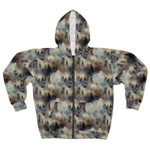 Forest Fire Unisex Zip Hoodie (AOP)