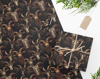 Goat Pattern Gift Wrap, Funny Animal Lover Wrapping Paper