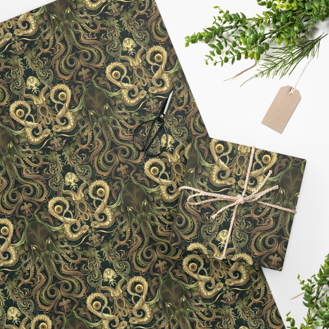 Cthulhu Art Nouveau Wrapping Paper Etsy