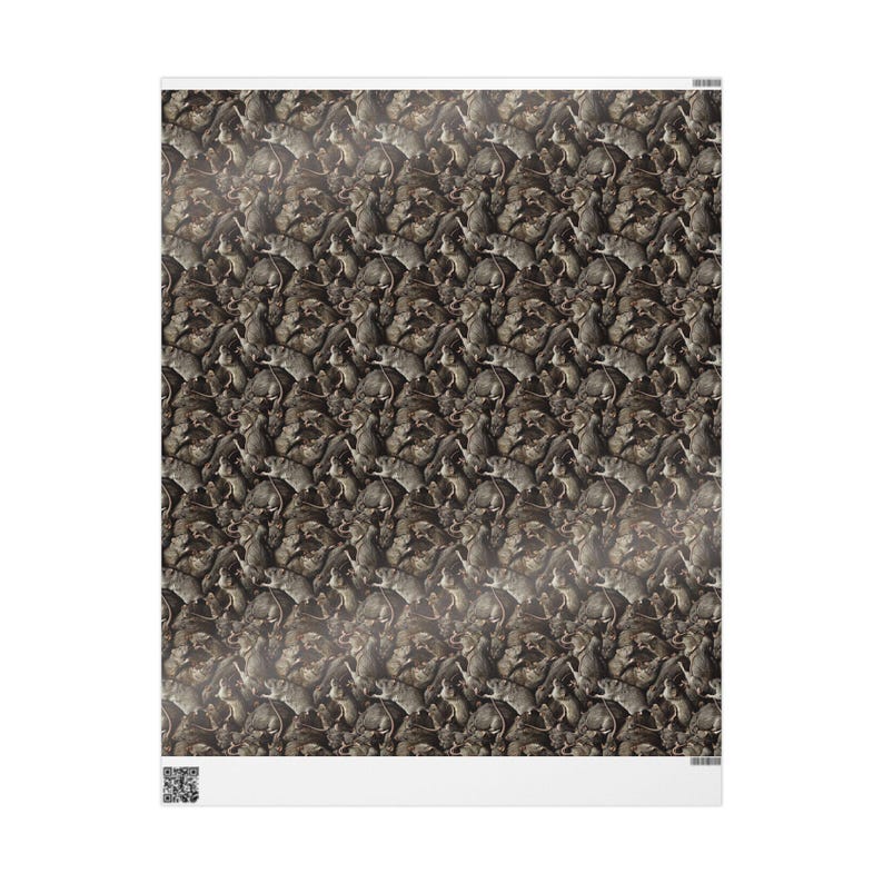 Rat Pattern Wrapping Paper, Vermin Lover Gift Packaging image 2
