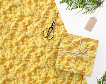 Scrambled Eggs Wrapping Paper Foodie Gift Wrap Egg Lover Gift Funny Unique Wrapping Paper