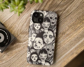 Japansk skräckmanga mobilskal Junji Ito läskigt läskigt mobilskal