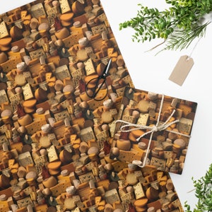 Cheese gift wrap funny gift unique gift wrap cheese wrapping paper strange cheddar gift wrap food lover gift culinary gift food wrap silly