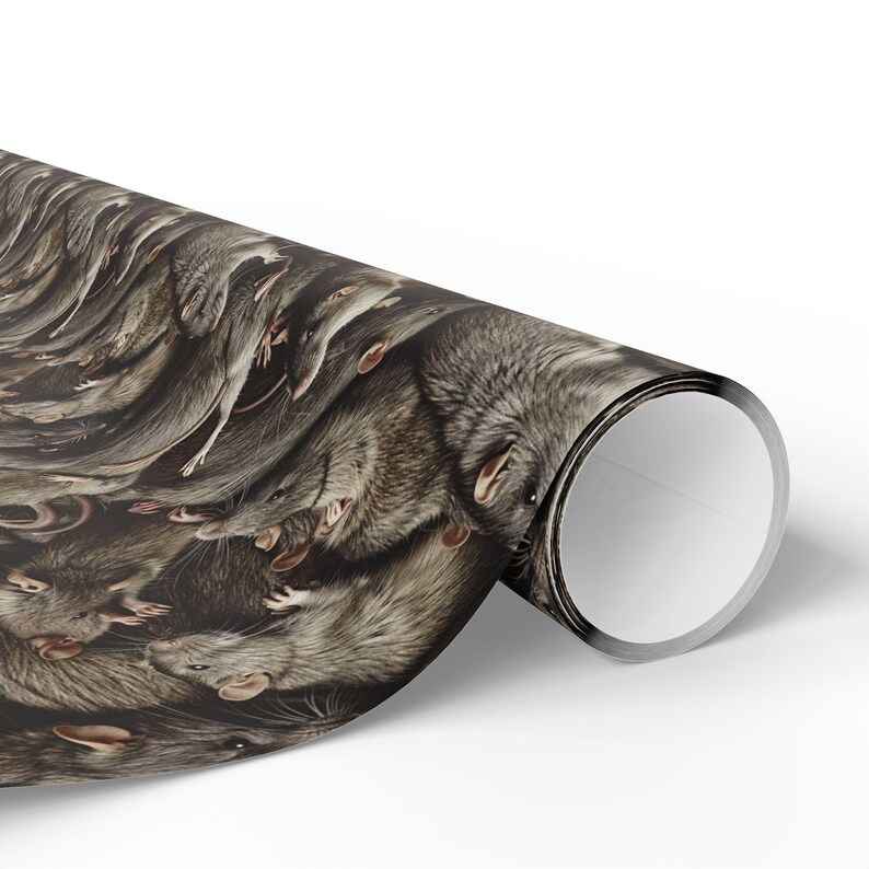 Rat Pattern Wrapping Paper, Vermin Lover Gift Packaging image 7