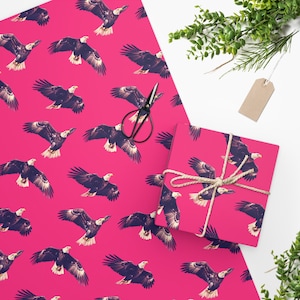 Hot Pink Eagles Wrapping Paper