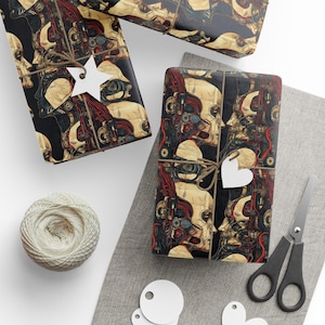 Wrapping Papers, Biomechanical Humanoid Design, Gift Wrap, Unique Gift Wrap, Sci-fi Wrapping Paper, Robot Gift Wrap, Futuristic Gift Wrap