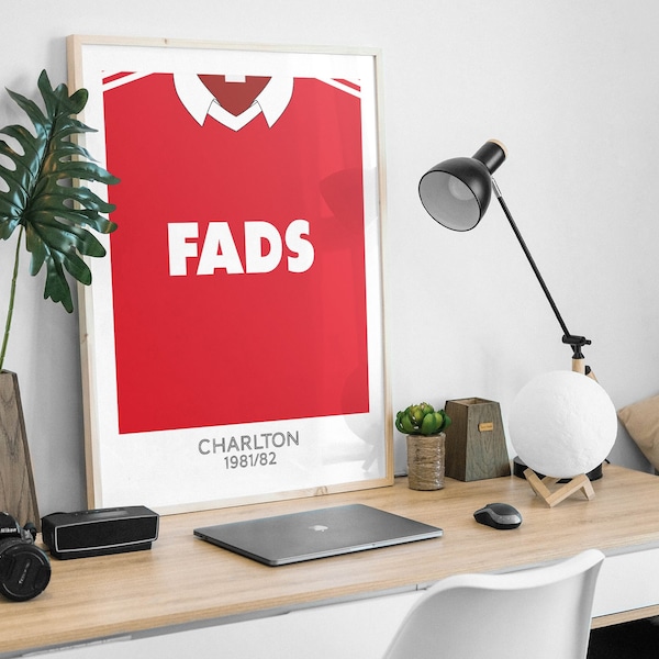 Charlton 1981/82 Kit Poster Print | Charlton Gifts | Perfect Gift For Charlton Fans | Gifts For Him | Fathers Day Gifts