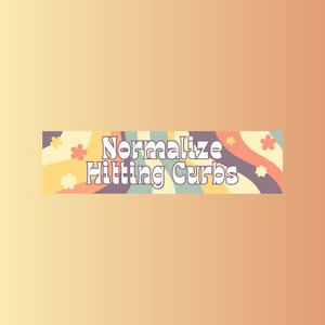 Normalize Hitting Curbs Bumper Sticker