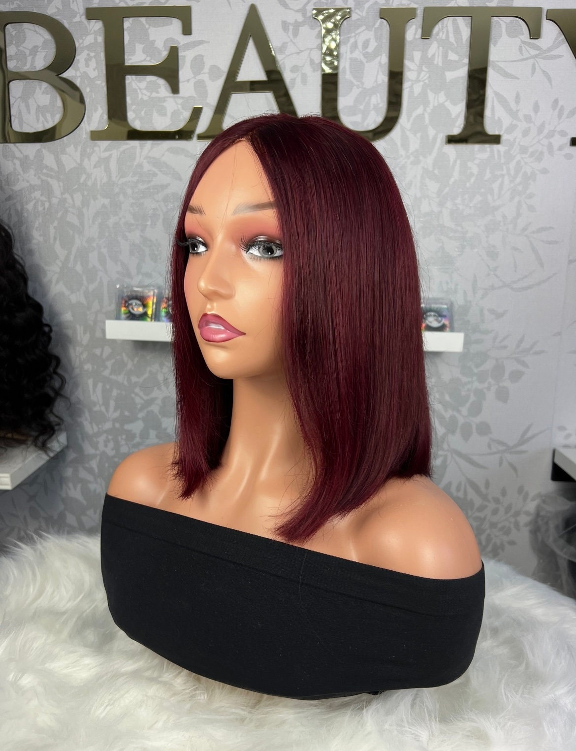 12 Inches Human 5x5 Human Hair Wigs 180% Density - Etsy